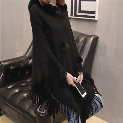 Camisa Holgada con Cuello de Piel y Borlas Tejidas a Mano - Image 23