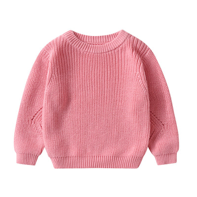Suéter Tejido Infantil Estilo Coreano Color Liso - Abrigo Calidez - Image 11