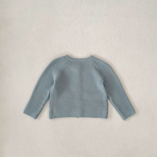 Cardigan Tejido a Mano para Niños con Cuello Redondo y Bolsillos Calados - Image 26