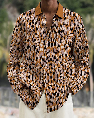 Camisa de Manga Larga con Estampado Degradado para Hombre - Image 10