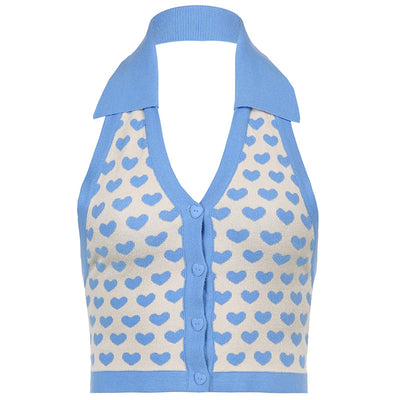 Chaleco de Punto Lana con Cuello Polo Corto para Mujer - Image 7