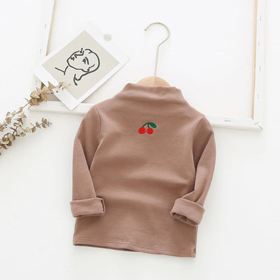 Leggings Infantiles con Cuello Alto y Bordado de Cerezas - Image 4