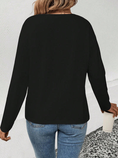 Blusa Casual de Cuello V y Manga Larga para Mujer - Image 20