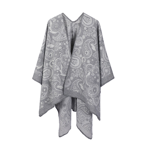 Chal Cruzado de Lana Jacquard con Estampado Paisley - Image 7