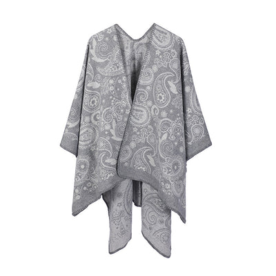 Chal Cruzado de Lana Jacquard con Estampado Paisley - Image 7