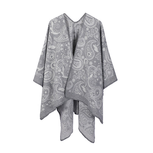Chal Cruzado de Lana Jacquard con Estampado Paisley - Image 7