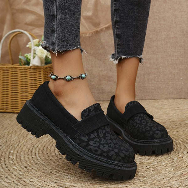 Mocasines Plataforma Cómodos Estilo Británico en Cuero Premium