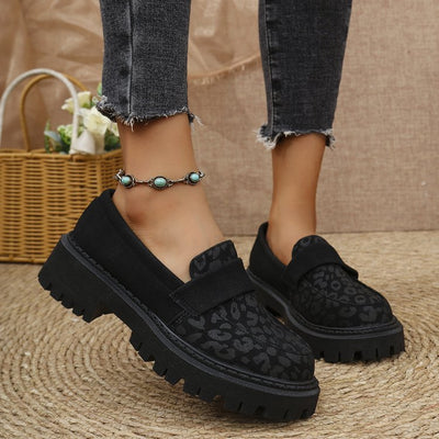 Mocasines Plataforma Cómodos Estilo Británico en Cuero Premium