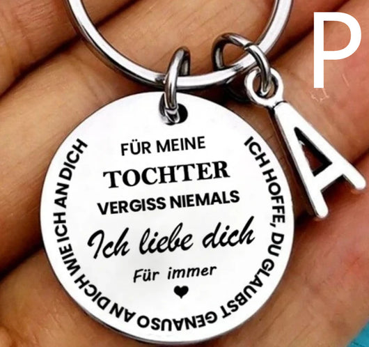 Llavero de Acero Inoxidable con 26 Letras para Hijo e Hija - Image 16