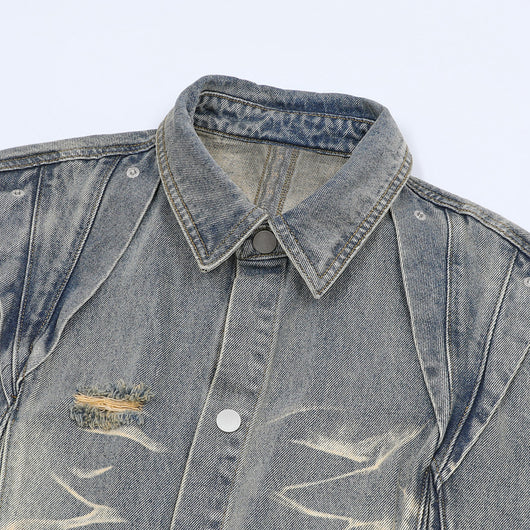 Conjunto de Camisa Vaquera Workwear Desgastada con Estilo Urbano - Image 32