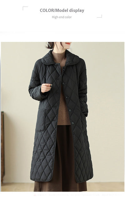 Chaqueta Acolchada Negra Ajustada para Mujer - Algodón Térmico - Image 17