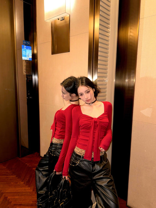 Blusa de Manga Larga con Moño para Otoño Invierno - Image 24
