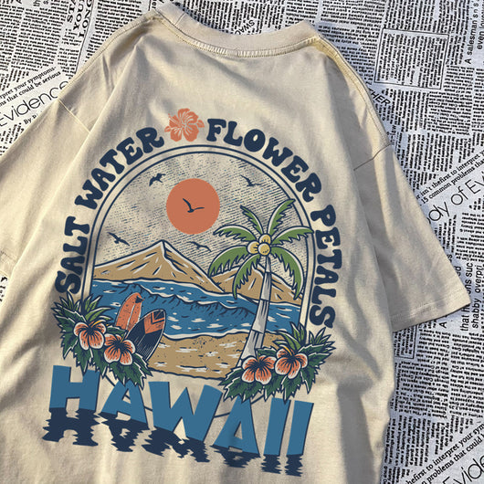 Playera Hawaiana Salt Water Petals Unisex - Comodidad Casual - Image 11