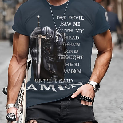 Playera Hombre Impresión 3D Verano Transpirable Manga Corta - Image 13