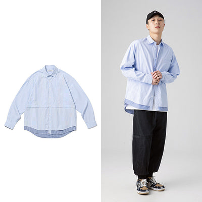 Camisa Azul de Rayas Verticales para Hombre - Image 8