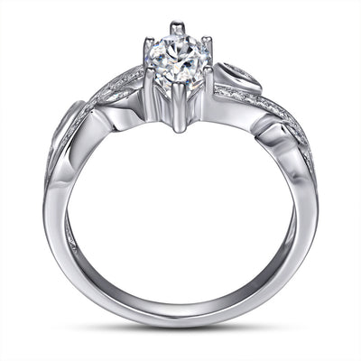 Anillo de Plata S925 con Circón Marquesa Incrustado - Image 6