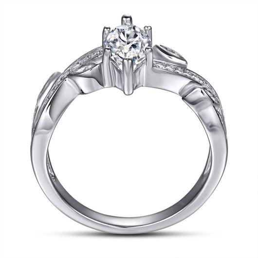 Anillo de Plata S925 con Circón Marquesa Incrustado - Image 6