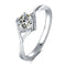 Fashionable Simple 0.5 Carat Moissanite Ring Blanco Dorado US4.5