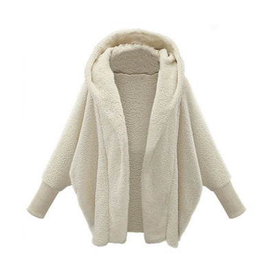 Abrigo Suelto con Capucha de Felpa para Mujer - Estilo Europeo y Americano - Image 4