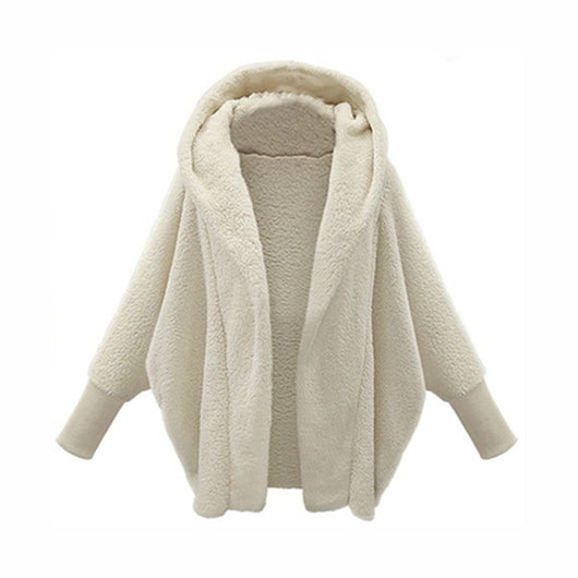 Abrigo Suelto con Capucha de Felpa para Mujer - Estilo Europeo y Americano - Image 4