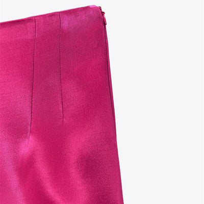 Minifalda de Satén Texturizado para Mujer - Image 8