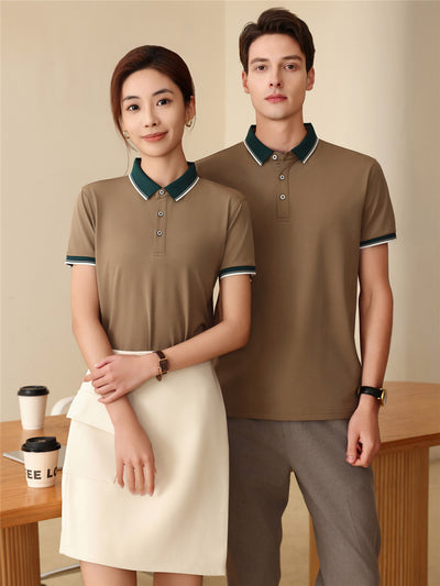 Polo Elástico de Algodón con Combinación de Colores - Image 28
