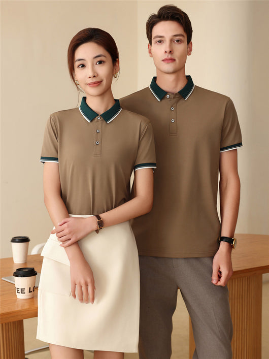 Polo Elástico de Algodón con Combinación de Colores - Image 28