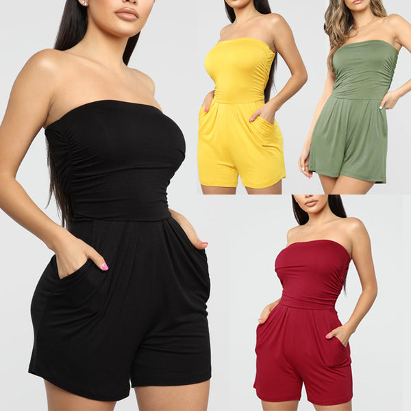 Jumpsuit Cómodo con Escote Envolvente para Casa