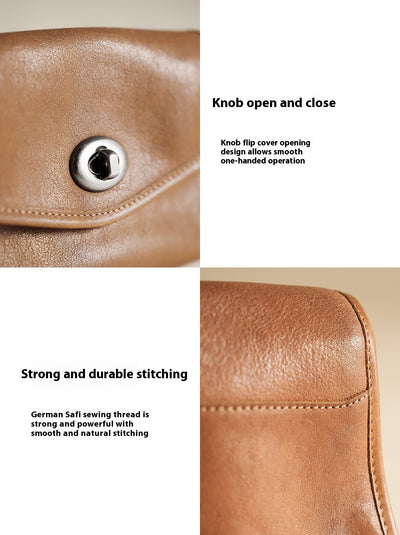 Bolso Mensajero de Cuero con Cadena para Mujer - Image 12