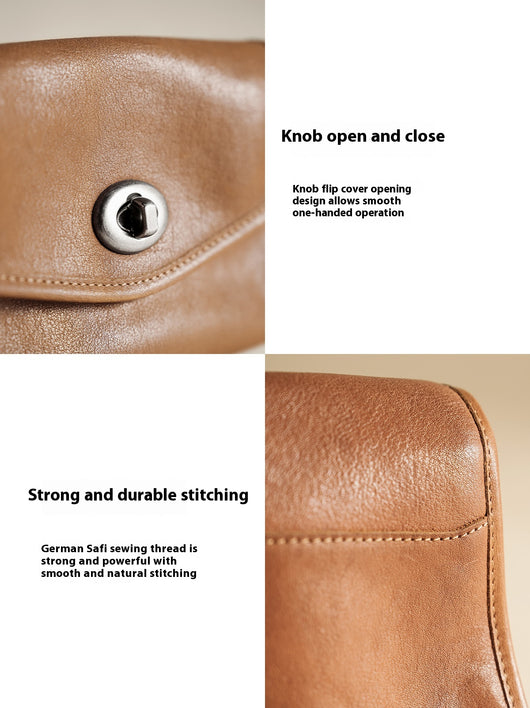 Bolso Mensajero de Cuero con Cadena para Mujer - Image 12