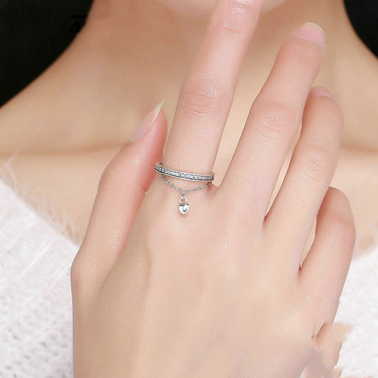 Anillo de Corazón en Plata Sterling S925 con Diamantes para Mujer - Image 2