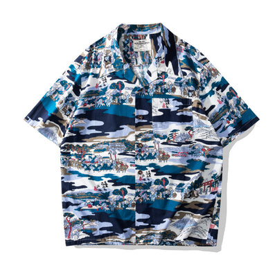 Camisa Hawaiana Cuello Cubano Floral - Image 49