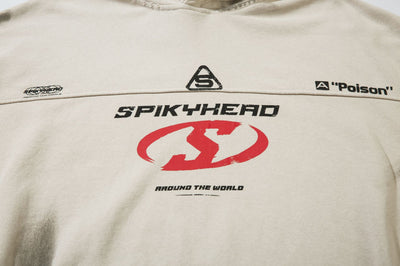 Sudadera con Capucha Estilo Urbano Letras Desgastadas Americana - Image 13