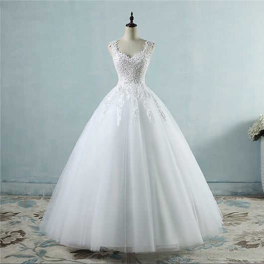 Vestido de Novia Cintura Alta con Escote en V Profundo - Image 7