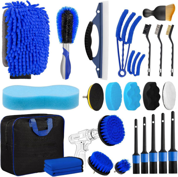 Set de Cepillos Especializados para Limpiar Interior del Auto