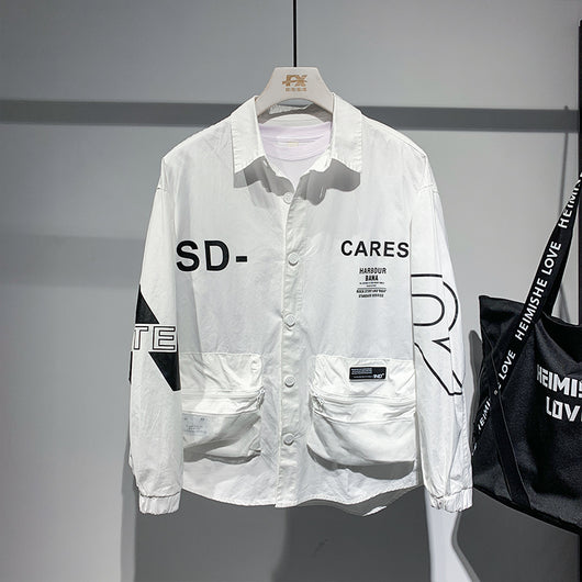 Chaqueta Casual para Hombre Estilo Coreano con Protección Solar y Detalles en Contraste - Image 5