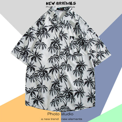 Camisa Estampada Tailandesa Manga Corta para Hombre - Image 19