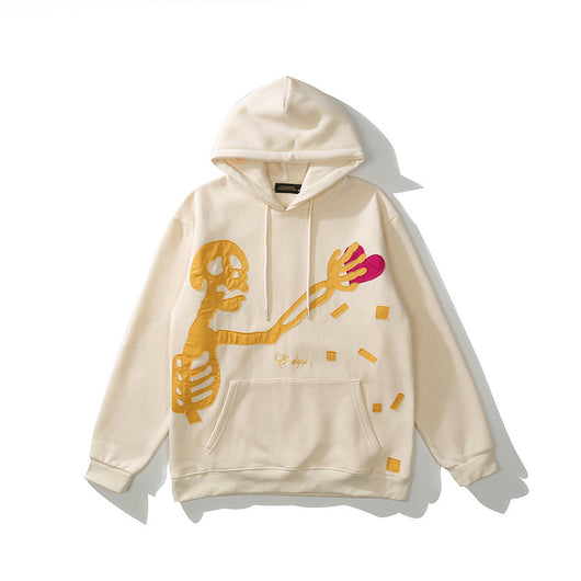 Sudadera con Capucha y Panel de Calavera Ósea - Image 8