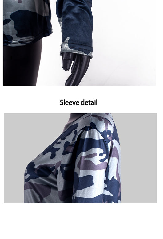 Blusa Camuflada Escote V para Mujer - Estilo Casual y Versátil - Image 7
