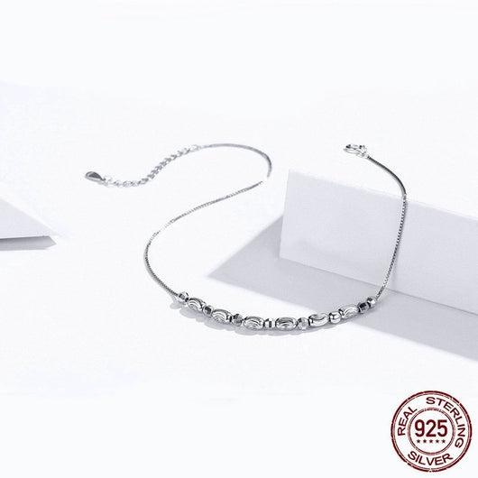 Pulsera Tobillera Plata 925 con Baño de Oro Blanco y Perlas Redondas - Image 4