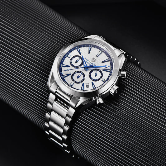 Reloj Cronógrafo de Cuarzo para Hombre Resistente al Agua
