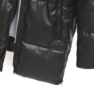 Chaqueta de Cuero Acolchada para Mujer - Calidez y Estilo - Image 11