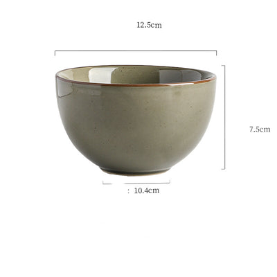 Cuenco de Arroz Vintage Cerámica Inky Glaze - Image 3