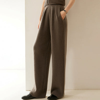 Pantalones Anchos de Cachemira para Mujer Otoño e Invierno - Image 8