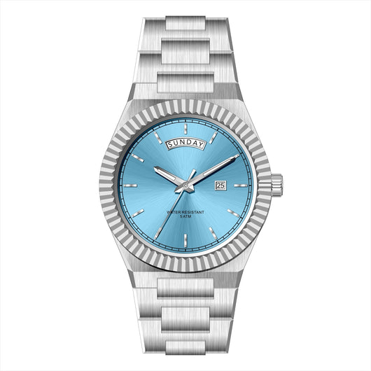 Reloj Ejecutivo de Acero Inoxidable con Correa de Cuero - Resistente al Agua - Image 21