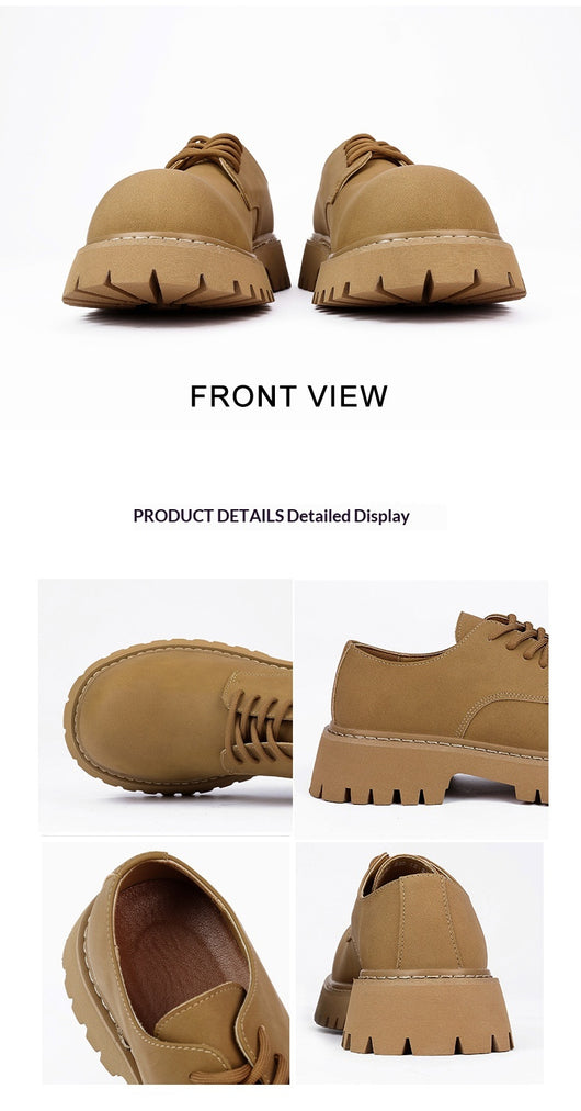 Zapatos de Vestir de Cuero Estilo Británico con Suela Gruesa Elevadora - Image 15