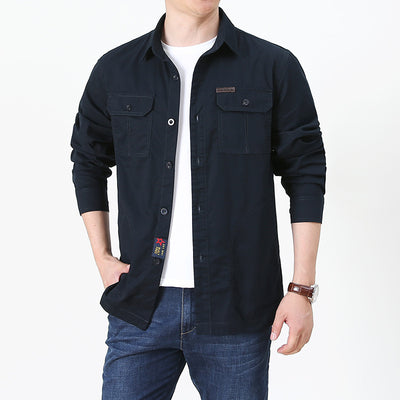 Camisa Manga Larga Casual Hombre Talla Grande - Ligera Cuatro Estaciones - Image 6