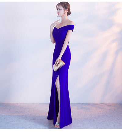 Vestido de Fiesta Elegante con Hombros Descubiertos y Falda Sirena - Image 16