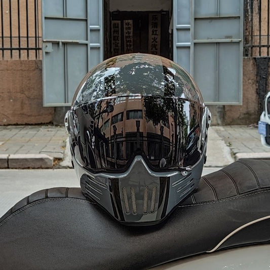 Casco Retro Harley Certificado para Motocicleta - Hombre y Mujer - Image 2