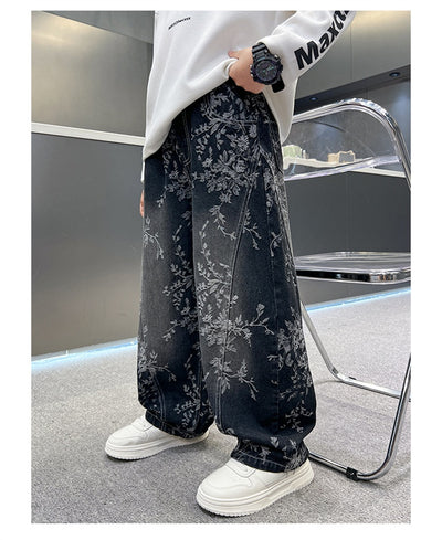 Pantalones Jeans Sueltos Estilo Pu Shuai para Niños - Diseño Trendy y Cómodo - Image 17